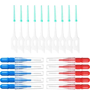 250 Pcs Floss Brushes Interdental Brush Teeth Soft Dental Picks Tooth Floss Interdental Brush Refill Dental Flosser Toothpick Cleaners Tooth Cleaning Tool - product information 2