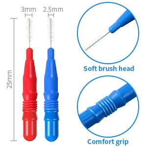 250 Pcs Floss Brushes Interdental Brush Teeth Soft Dental Picks Tooth Floss Interdental Brush Refill Dental Flosser Toothpick Cleaners Tooth Cleaning Tool - product information 3