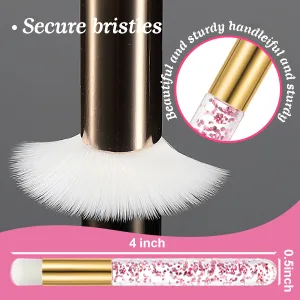 20 Pieces Glitter Crystal Lash Shampoo Brushes with Container Eyelash Extension Cleanser Brush Lash Cleansing Brushes Lash Bath Brush Eyelash Brushes for Eyelash Extensions Prolong Cleansing (Purple) - product information 4
