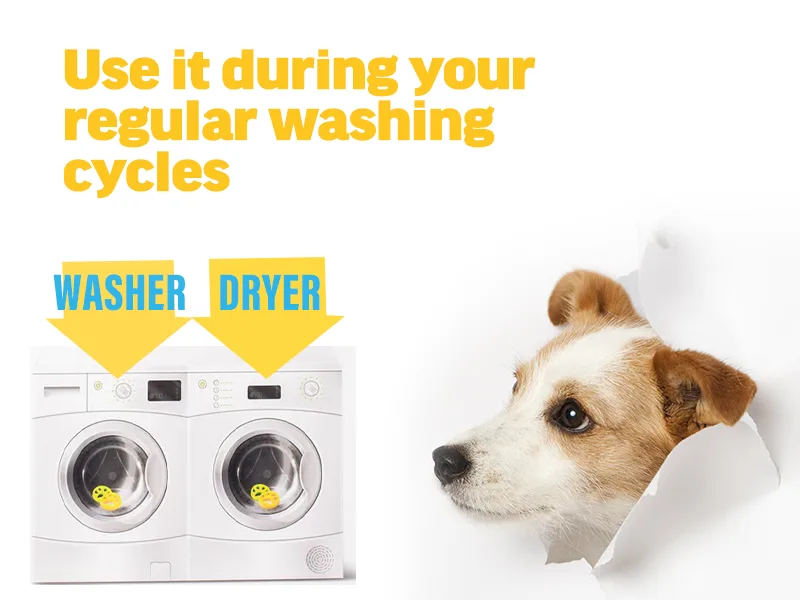 2 PK FurZapper Pet Hair Remover - washing machine balls 2 pack laundry pet hair fur remover dryer dog catcher animal collector