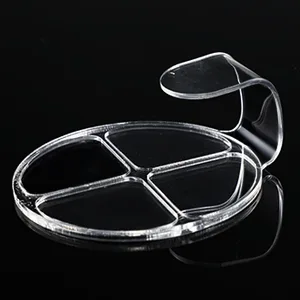 2 Pieces Hand Makeup Mixing Palette Makeup Hand-Held Palette Nail Art Manicure Palette Clear Makeup Palette for Mixing Foundation - product information 2