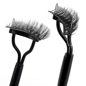 2 Pcs Eyelash Comb 17IF Makeup Mascara Separator Metal Teeth eyelashes Definer with Comb Cover for Women Mascara applicator Brushes Tool - eyelash comb