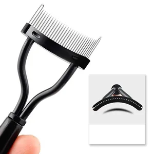 2 Pcs Eyelash Comb 17IF Makeup Mascara Separator Metal Teeth eyelashes Definer with Comb Cover for Women Mascara applicator Brushes Tool - product information 3