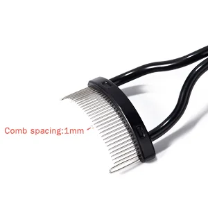 2 Pcs Eyelash Comb 17IF Makeup Mascara Separator Metal Teeth eyelashes Definer with Comb Cover for Women Mascara applicator Brushes Tool - product information 4