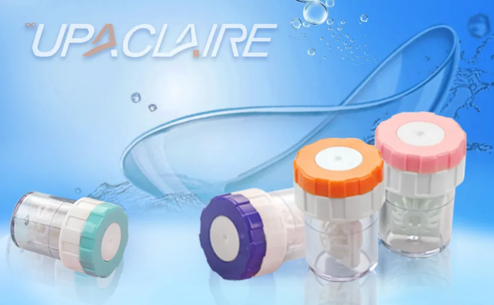 2 PCS Contacts Case Cleaner Machines, UpaClaire Daily Vision Care Manually Contact Lens Washer Cleaner Plastic color - Contacts Case Cleaner Machines