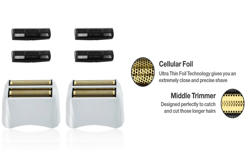 2 Pack Pro Shaver Replacement Foil and Cutters compatible with andis 17150(TS-1)/17155/17200 shaver ProFoil Lithium replacement" Golden Golden 2 Pack - 3211