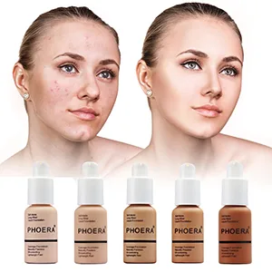 2 Pack PHOERA Foundation,Durable Waterproof Matte Foundation, Matte Oil Control Concealer Foundation Cream, 102 Nude-30ml 102- Nude - Effect