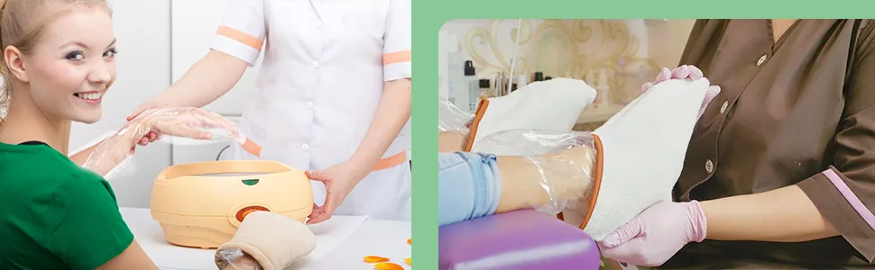 130 Counts Plastic Glove Liners for Hand and Foot, Liners Bath Wax Therapy Bags, Paraffin Bath Hand and Foot Liner - product information 5