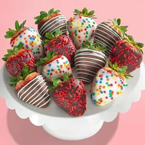 12 Happy Birthday Chocolate Covered Strawberries Dozen Strawberries - product information 1