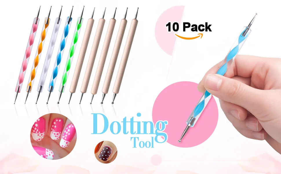10PCS Dotting Tools Set for Nail Art, Embossing Stylus for Painting - product information 1