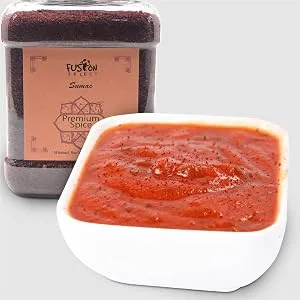 100% Pure Sumac, 100% Natural Sumac Powder | No Salt | Non-GMO | Middle Eastern Spices | 7 oz | 198.4 Gram | Double Lids Jar - Sauce