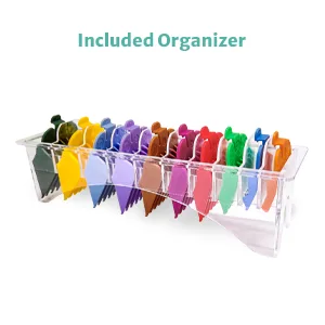 10 Professional Hair Clipper Guards Cutting Guides Fits for Most Wahl Clippers with Organizer, Color Coded Clipper Combs Replacement - 1/16" to 1" - product information 4