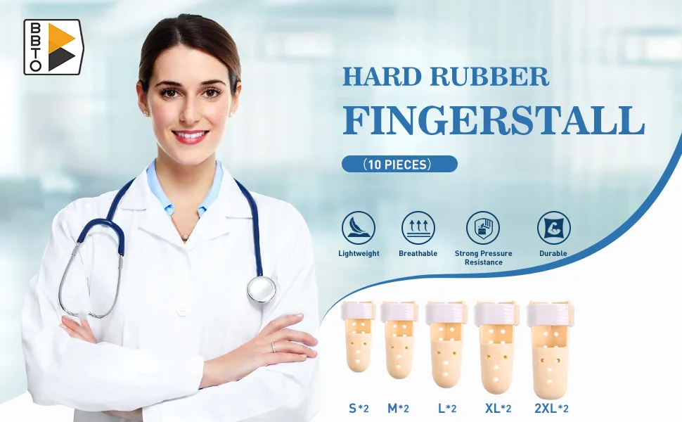 10 Pieces Finger Splint Mallet Finger Support Finger Splint Brace Plastic Finger Support Protector for Adjustable Finger Immobilizer for Basketball Finger Joint Protection, 5 Sizes - product information 1