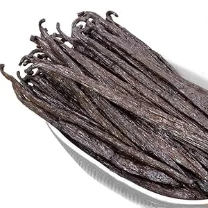 10 Madagascar Vanilla Beans Whole Grade A Vanilla Pods for Vanilla Extract and Baking 10 Count (Pack of 1) - Grade A Vanilla Beans