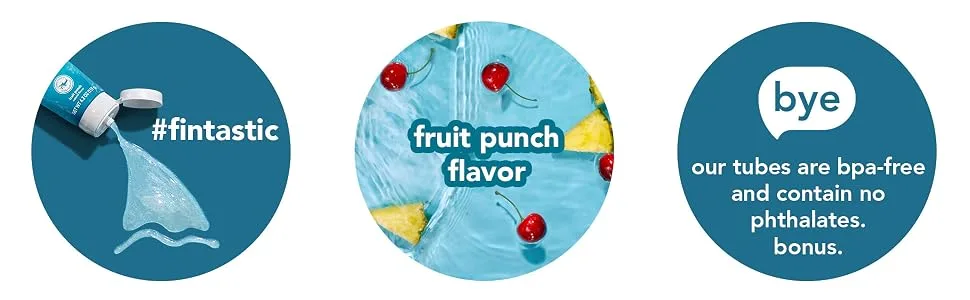 hello Smiling Shark Fluoride Free Kids Toothpaste - Natural Fruit Punch - 4.2 Oz - Pack of 3 - image