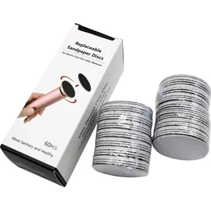 1 Box (60pcs) Replacement Sandpaper Pad Disks Discs (Extra Coarse 80 Grit) for Electric Foot File Callus Remover Machine Rough Surface - sanding paper