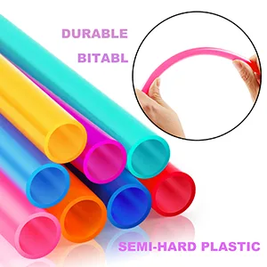 Angled Tips 12 Pcs Reusable Boba Straws and Smoothie Straws with 1 Storage Bag and 2 Brushes, BPA Free Food Grade - bubble straws