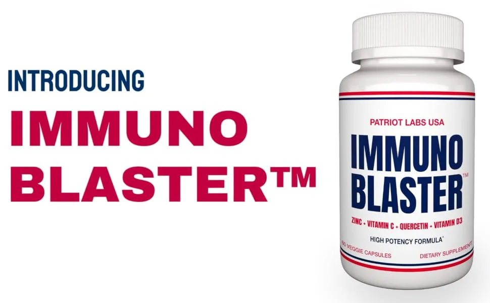 (2 Pack) Immunoblaster Zinc Quercetin 500mg Vitamin D3 5000IU Vitamin C 500mg Immune Support - 120 Count 60 Count (Pack of 2) - Immunoblaster Zinc Quercetin 500mg Vitamin D3 5000IU Vitamin C 500mg Immune Support quercetin zinc