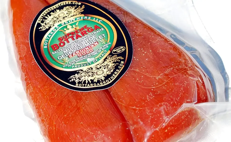 "Sardinian Gold" - Finest Sardinian Bottarga di Muggine - Units Weigh Between: 3.53-3.88oz SMALL - Sardinian Gold