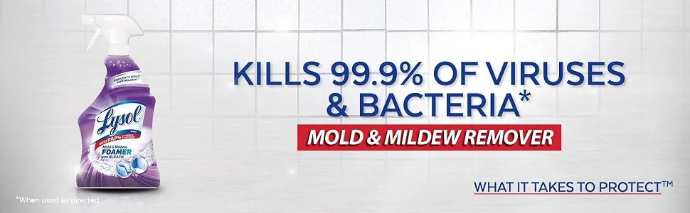 Lysol Bathroom Cleaner Spray with Mold and Mildew Remover, Bleach, 32 oz (Pack of 12) - product information 1