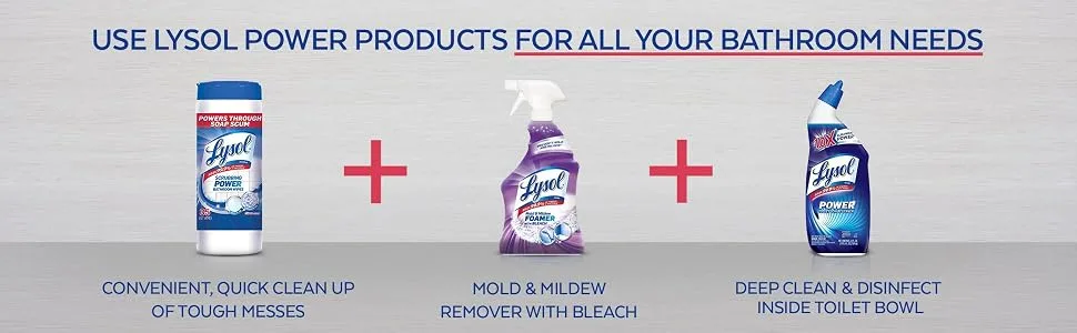 Lysol Bathroom Cleaner Spray with Mold and Mildew Remover, Bleach, 32 oz (Pack of 12) - product information 9