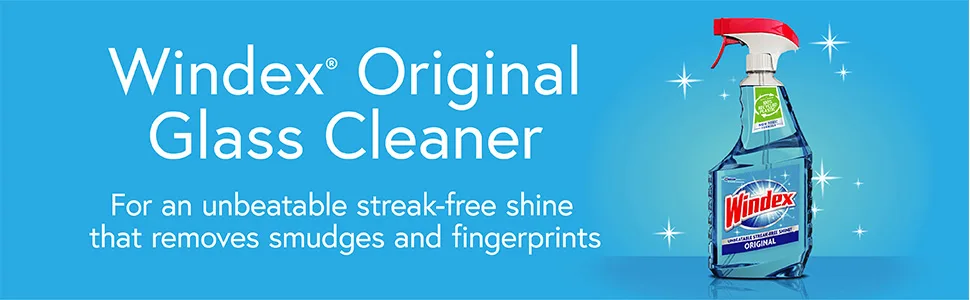 Windex Original Glass and Window Cleaner Spray Bottle, Original Blue, 23 fl oz - Pack of 6 23 Fl Oz (Pack of 6) - Windex Original Glass Cleaner