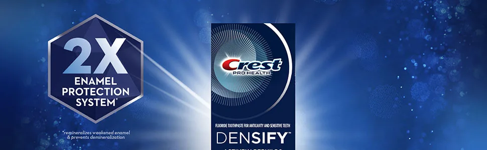 Crest Pro-Health Densify Toothpaste Daily Protection with Fluoride for Anticavity and Sensitive Teeth, 4.1oz (Pack of 3) 4.1 Ounce (Pack of 3) - Enamel Protection System