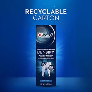 Crest Pro-Health Densify Toothpaste Daily Protection with Fluoride for Anticavity and Sensitive Teeth, 4.1oz (Pack of 3) 4.1 Ounce (Pack of 3) - Recyclable Carton