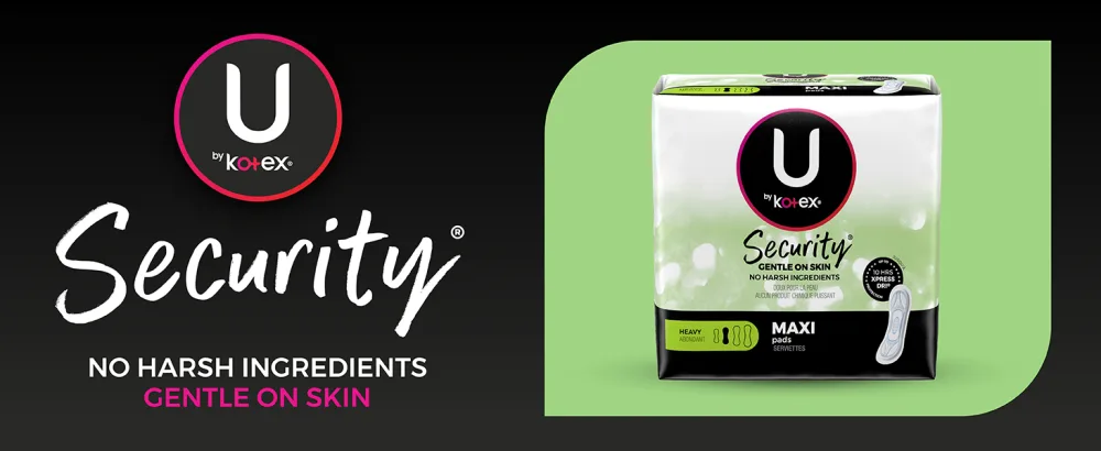 U by Kotex Security Maxi Feminine Pads, Heavy Absorbency, Unscented, 132 Count (3 Packs of 44) (Packaging May Vary) Heavy Absorbency (132 Count) - UbK Security Maxi Heavy