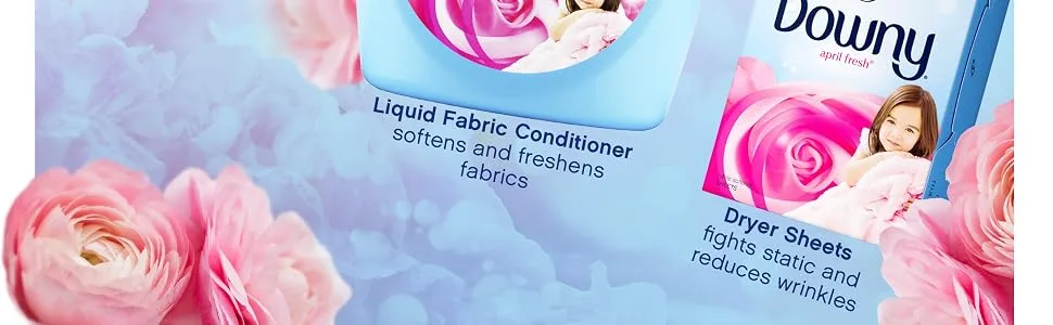 Downy Ultra April Fresh Liquid Fabric Softener 40 Loads 34 Fl Oz (Pack of 6), Packaging May Vary - Liquid Fabric Conditioner softens and freshens fabrics. Dryer sheets fights static and wrinkles