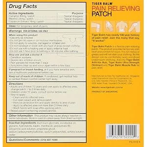 Tiger Balm Patch, Pain Relieving Patch, 4"x2.75", 5 Count (Pack of 6) - product information 2