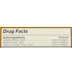 Tiger Balm Patch, Pain Relieving Patch, 4"x2.75", 5 Count (Pack of 6) - product information 4