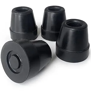 DMI Durable Replacement Quad Cane Tips, Extra Stability, No-Slip Grip, 1/2 Inch, (Pack of 4) - product information 2