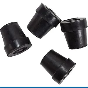 DMI Durable Replacement Quad Cane Tips, Extra Stability, No-Slip Grip, 1/2 Inch, (Pack of 4) - product information 5