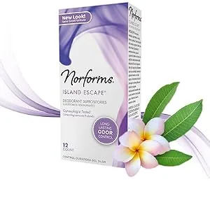 Norforms Feminine Deodorant Suppositories | Long Lasting Odor Control | Island Escape | 12 Count | Pack of 3 12 Count (Pack of 3) Island Escape - product information 1
