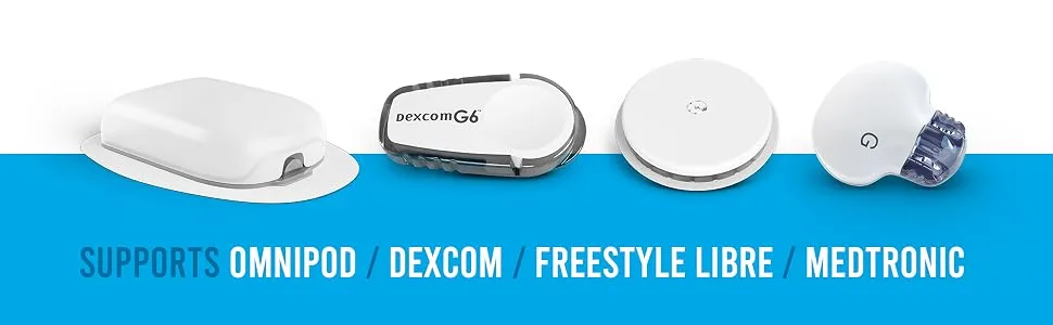 Not Just A Patch X-Patch CGM Sensor Patches (20 Pack) - Water Resistant & Durable for Active Lifestyle for 10-14 Days - Dexcom G6 Adhesive Patches, Omnipod & Freestyle Libre 2 Sensor Covers in Black - freestyle libre, dexcom g6, omnipod, miaomiao, cgm sensor patches
