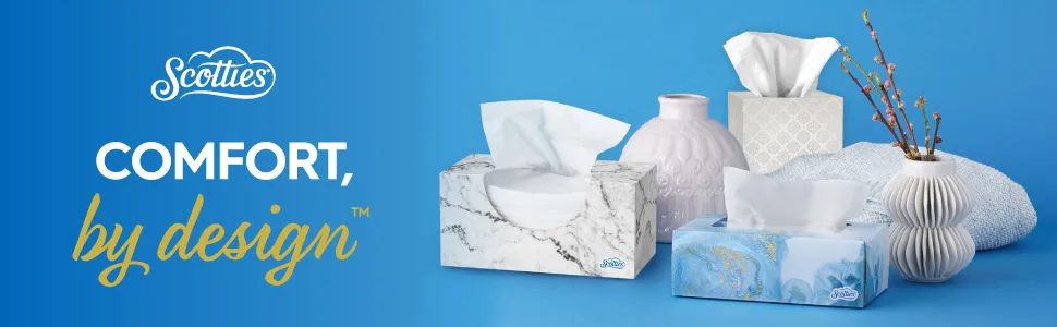 Scotties Everyday Comfort Facial Tissues, 92 Tissues per Box, 92 Count (Pack of 4) White 92 Count (Pack of 4) - Scotties, Facial Tissue, Everyday Comfort