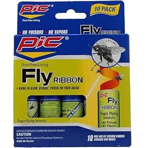 PIC FR10B 69060216325 Fly Ribbons Fruit Fly Traps for Indoors and Outdoors, Bug Trap for Winged Insects, Pack of 10 - product information 2