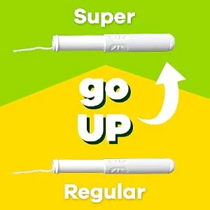 Tampax Tampons, Super Absorbency, Cardboard Applicator, Leakgaurd Skirt, Unscented, 20 Count X 4 Packs (80 Count Total) 20 Count (Pack of 4) Super - Tampon Leaks? Go Up