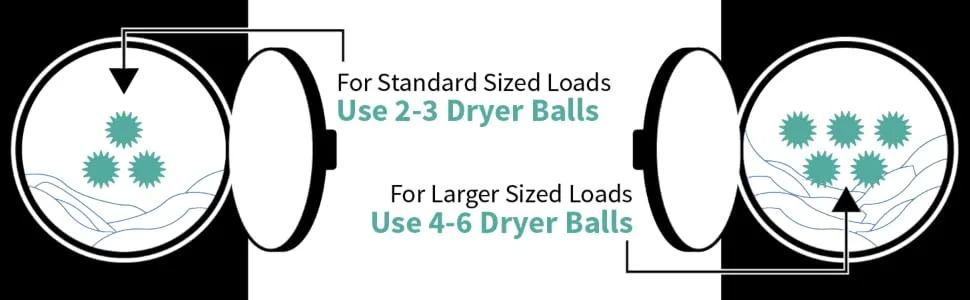 S&T INC. Reusable Laundry Dryer Balls, Soften and Fluff Laundry, Blue, 2.5 in, 6 Pack - balls