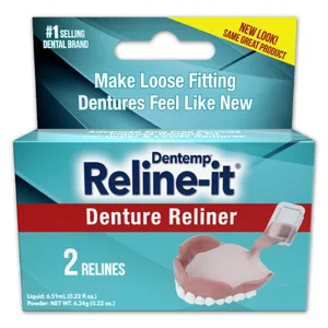 Dentemp Denture Reline Kit - Advanced Formula Reline It Denture Reliner (Pack of 3) - Denture Kit to Refit and Tighten Dentures for Both Upper & Lower Denture - dentemp