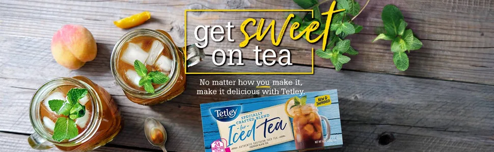 Tetley Black Tea, Decaffeinated Iced Tea Blend, Family Size, Packaging May Vary, 24 Count (Pack of 6) - product information 1