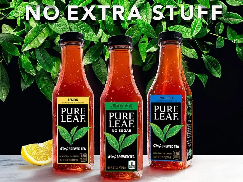 Pure Leaf, Organic Iced Tea, Sicilian Lemon & Honeysuckle, 14oz Bottles (Pack of 8) (Packaging May Vary) - pure leaf iced tea