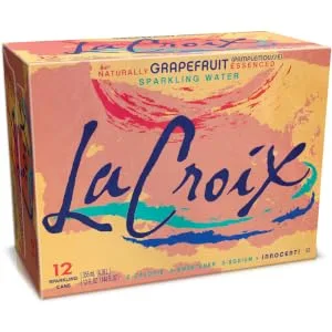 LaCroix, Sparkling Water, Pamplemousse Grapefruit, 12 Fl Oz (Pack of 12) - la croix, sparkling water, carbonated water, soda water, lacroix, flavored sparkling water