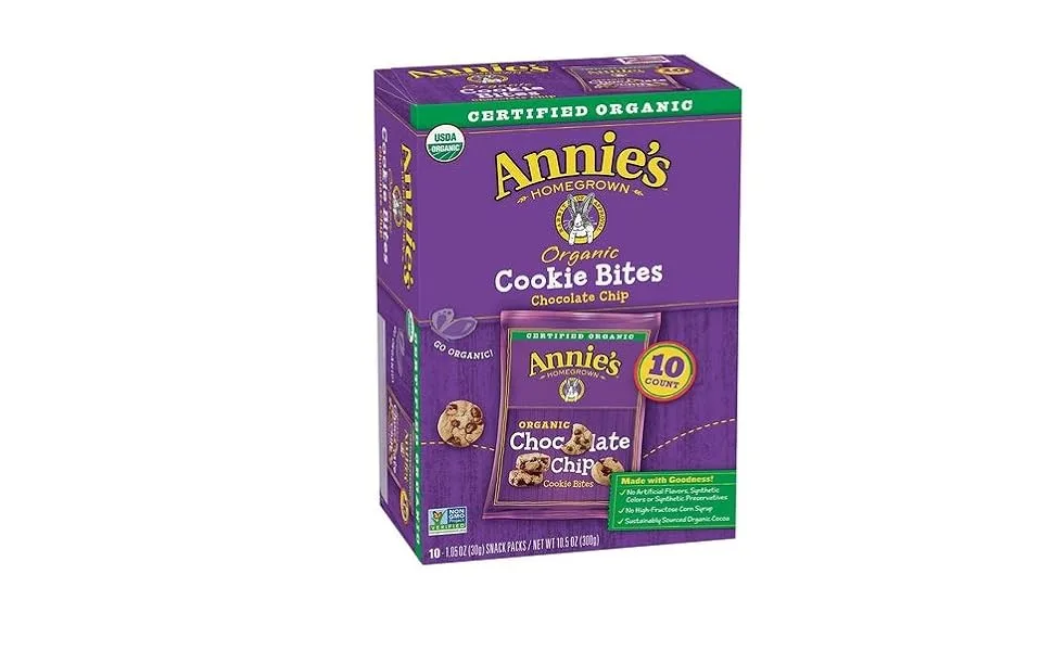 Annie's Organic Chocolate Chip Cookie Bites, 10 Packets, 10.5 oz - product information 1
