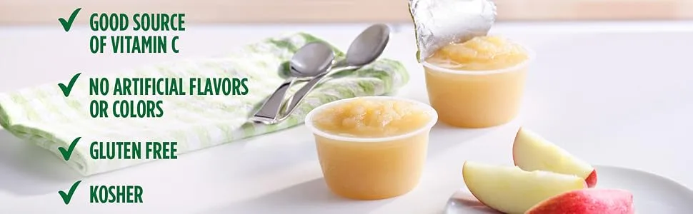 Mott's No Sugar Added Applesauce, 3.2 oz clear pouches (Pack of 12) Apple 3.2 Ounce (Pack of 12) - Mott