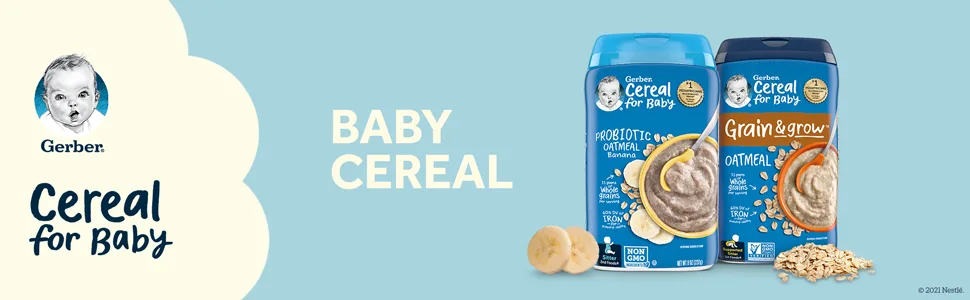 Gerber Lil Bits Whole Wheat Apple Blueberry Baby Cereal, 8 Oz , Pack of 6 - Baby Cereal