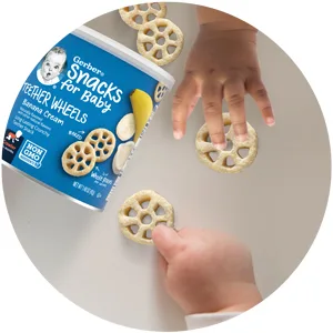 Gerber Snacks for Baby Teether Wheels, Apple Harvest, 1.48 Ounce (Pack of 6) - Baby
