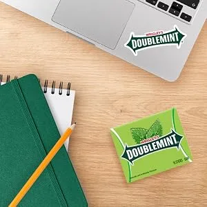 DOUBLEMINT Gum 35 stick SugarFree MegaPack 4.7 oz -Pack of 6 - individually wrapped gum