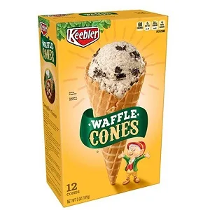 Keebler Ice Cream Cones, Waffle, 12 Count Box, 5 Ounce 5 Ounce (Pack of 12) - product information 2